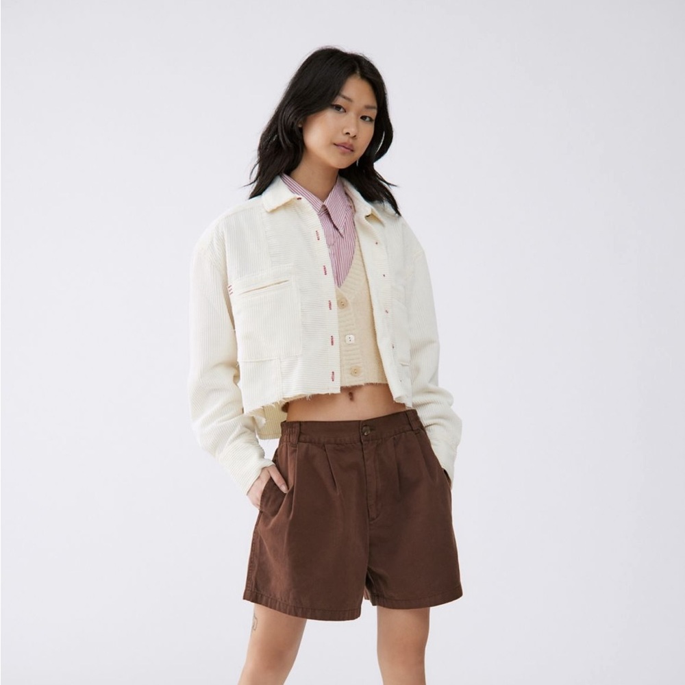 BDG women’s Rodney Corduroy Cropped Button Down Shirt NWT
